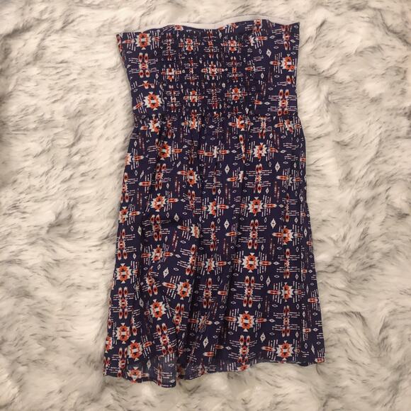 Bebop | dark blue strapless western boho dress - Picture 8 of 9